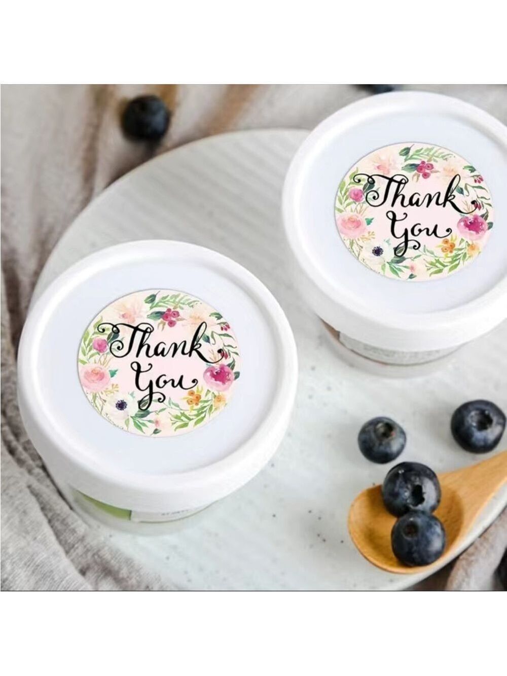 500 Roll Flowers Thank You Stickers PRICE IS FIRM - Picture 4 of 4